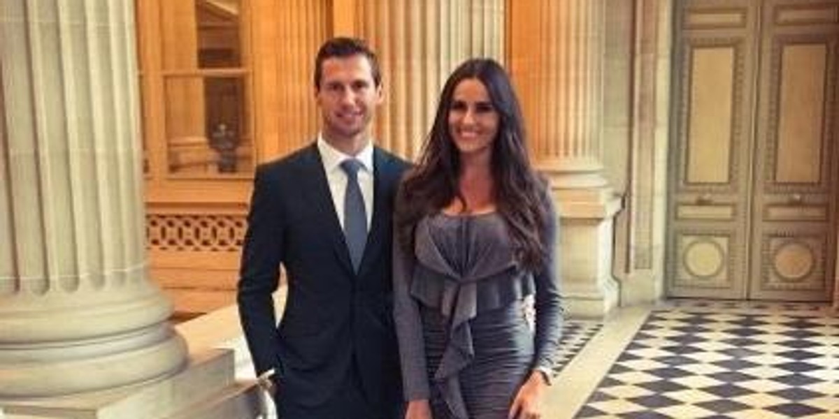 Grzegorz Krychowiak i Celia Jaunat