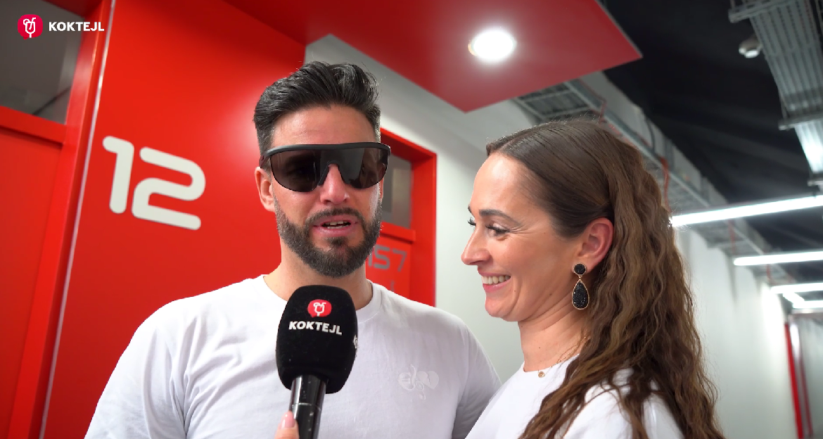 Raper Ego s manželkou Petrou.