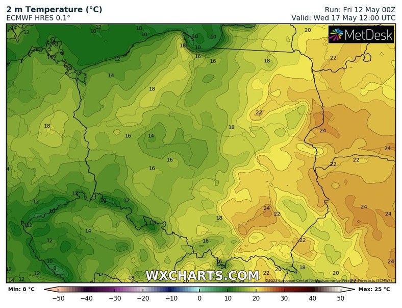 Temperatura zacznie stopniowo spadać. Najpóźniej ochłodzi się prawdopodobnie na wschodzie.