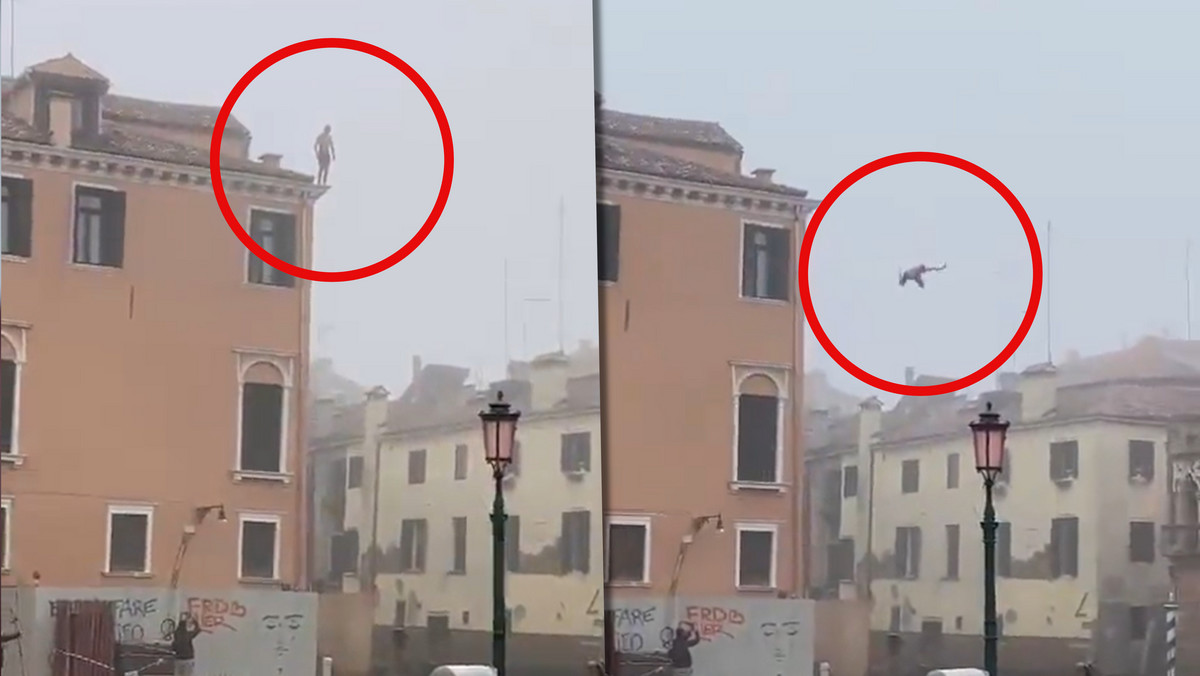 "Szalony wyczyn" w Wenecji. Burmistrz chce dać skoczkowi "certyfikat głupoty"