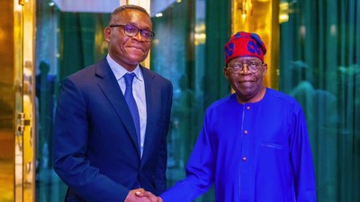 Earlier, President Bola Ahmed Tinubu, GCFR, met with representatives from the Bank of America led by the President International of Sub-Saharan Africa, Mr Bernard Mensah [Presidency]