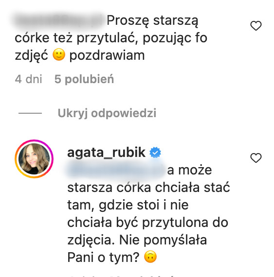 Agata Rubik na Instagramie