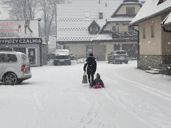 Atak zimy na Podhalu 17.01.2023