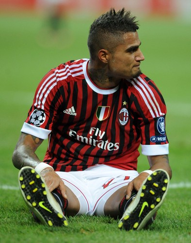 Kevin-Prince Boateng w meczu AC Milan - FC Barcelona z 23.11.2011