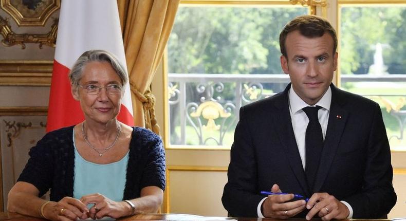 Elisabeth Borne et le Président Emmanuel Macron