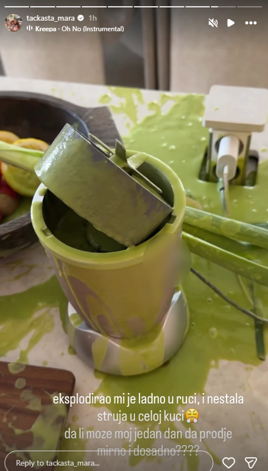 Tačkastoj Mari eksplodirao blender
