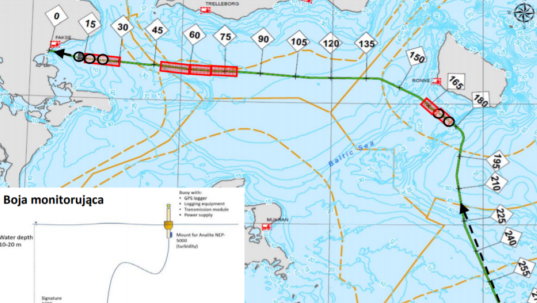 Trasa gazociąg Baltic Pipe. Prace przygotowawcze na Bałtyku. Fot.: Fot. Gaz-System