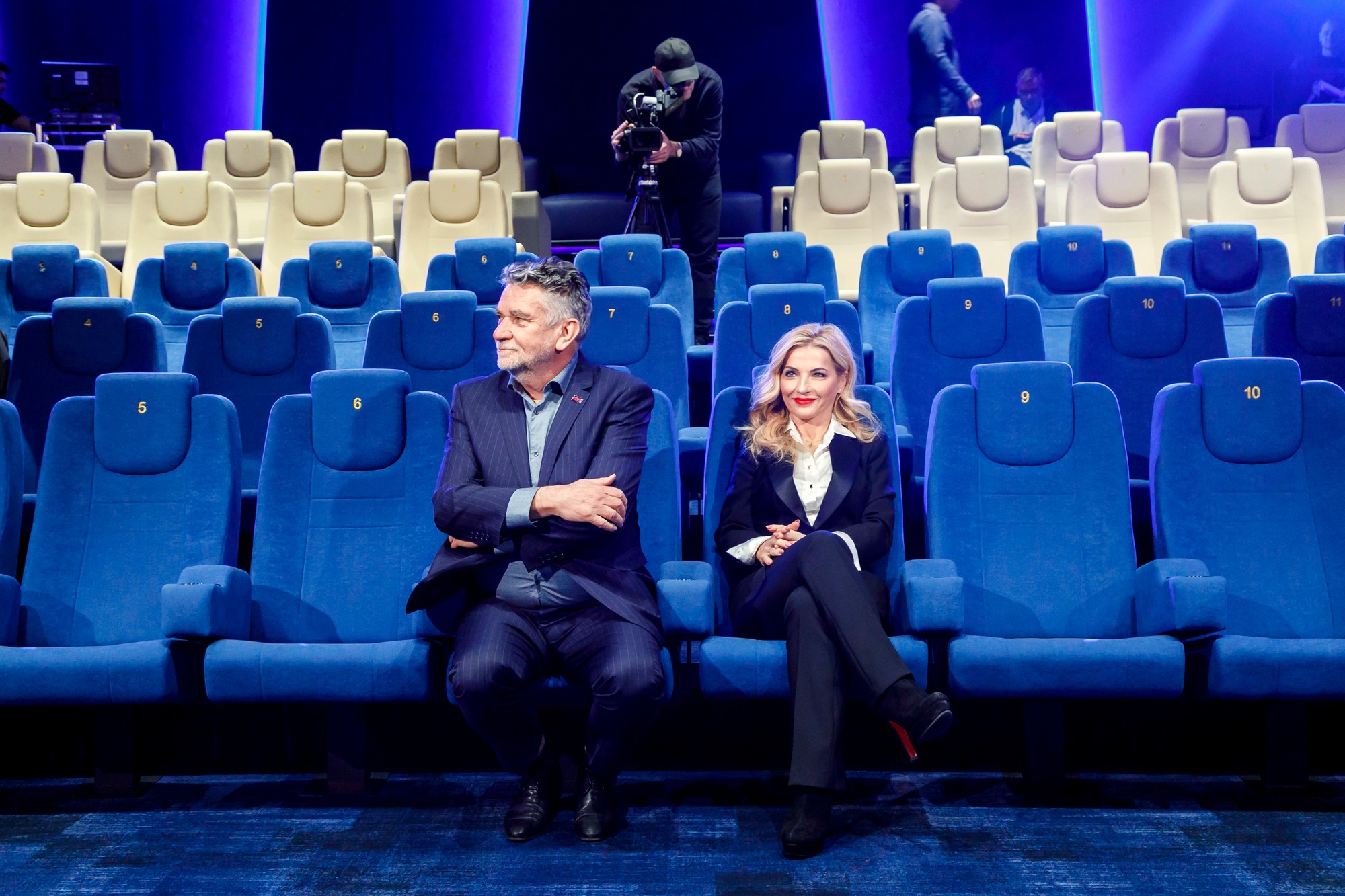 Generálny riaditeľ RTVS Ľuboš Machaj a ministerka kultúry SR Martina Šimkovičová počas otvorenia kreatívneho centra RTVS - Arténa.