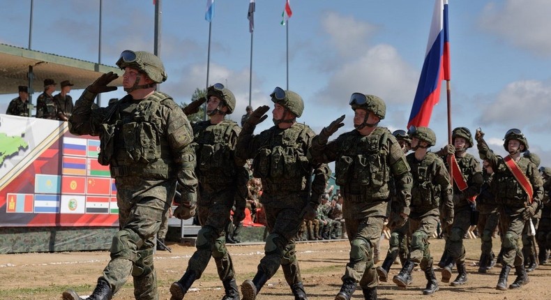 Soldiers conduct military exercise in Moscow, Russia, on September 1, 2022.Russian Defense Ministry / Handout/Anadolu Agency via Getty Images