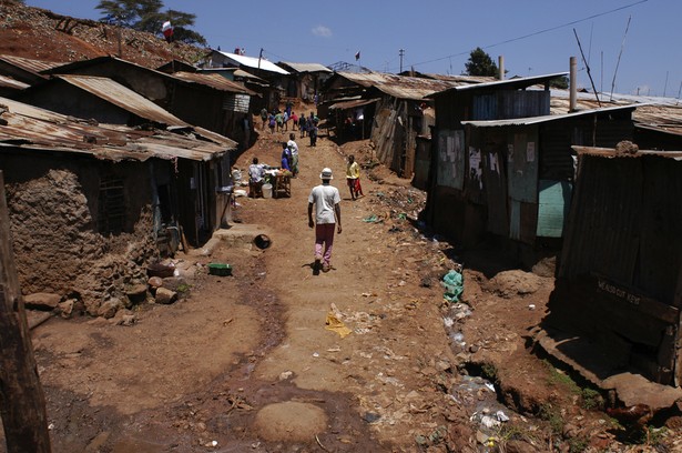 Kibera, slumsowa dzielnica Nairobi.