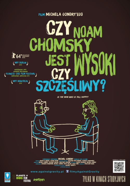 "Czy Noam Chomsky jest wysoki czy szczęśliwy?" - plakat