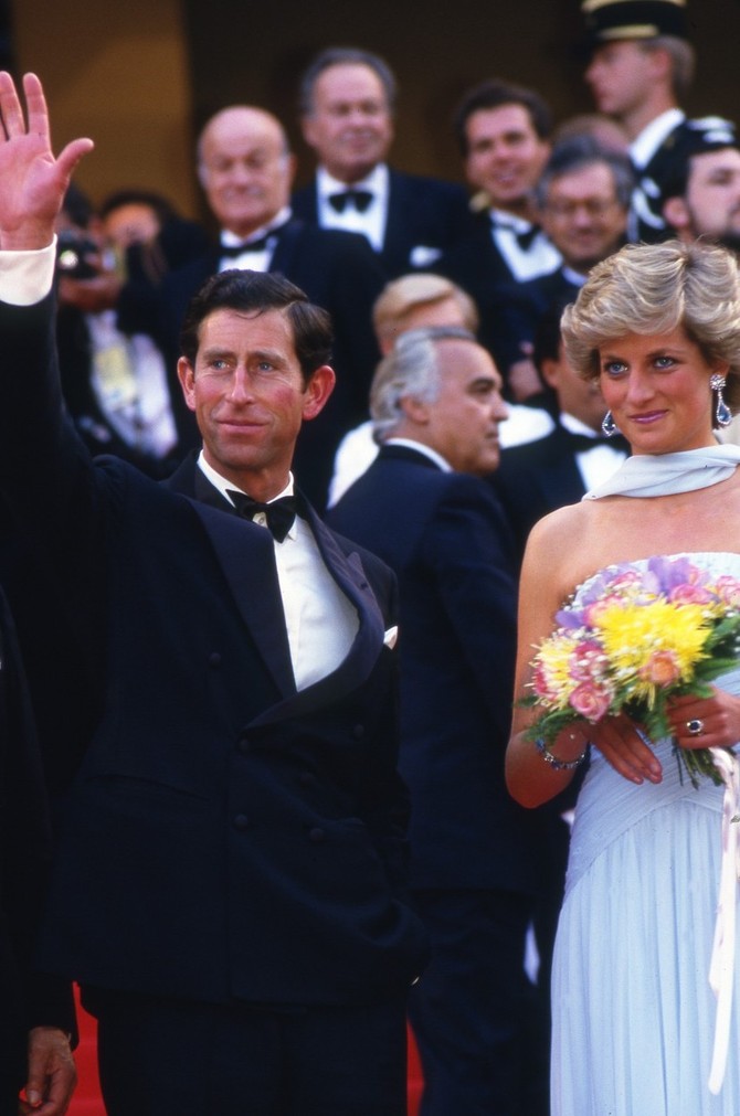 Dajana sa princom Čarlsom na Kanskom filmskom festivalu 1987. godine