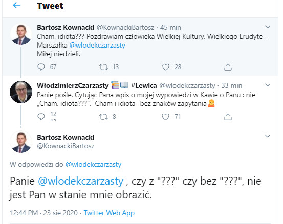 Starcie polityków na Twitterze