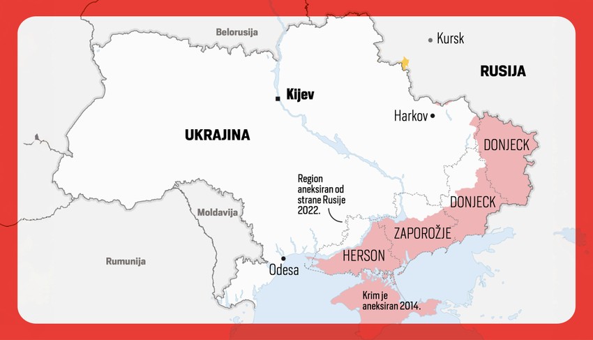 Crveni delovi bi pripali Rusiji u slučaju zamrzavanja sukoba