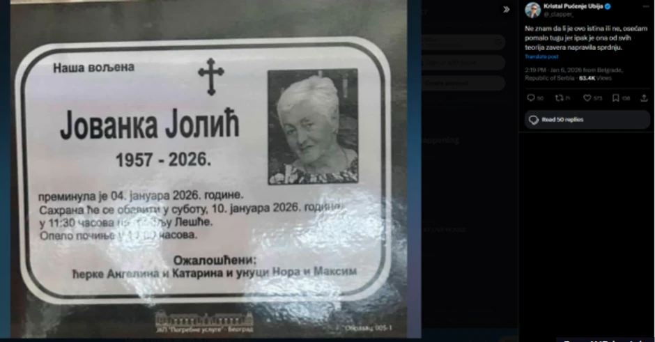 Umrlica Jovanke Jolić