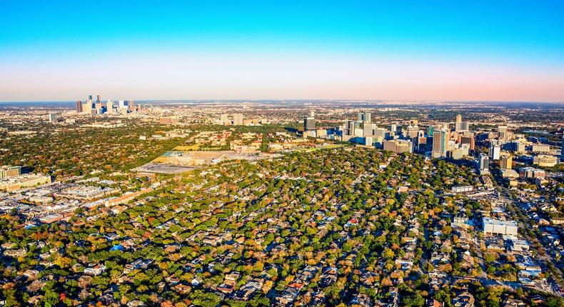 The suburbs of Houston, Texas.
