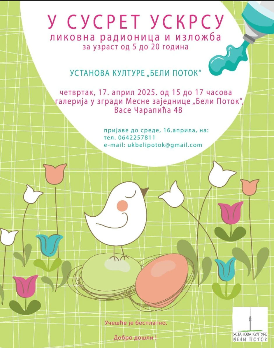 Likovna radionica "U susret Uskrsu" u Belom Potoku