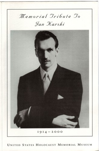 Jan Karski. Druk okolicznościowy United States Holocaust Memorial Museum (zbiory Andrzeja Krzysztofa Kunerta)