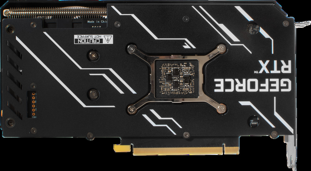 KFA2 GeForce RTX 3060 Ti GDDR6X 1-Click OC Plus – backplate
