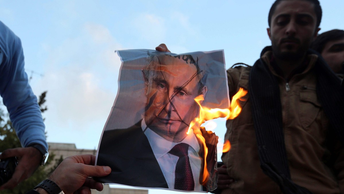 Protest in solidarity with Aleppo in Jordan 