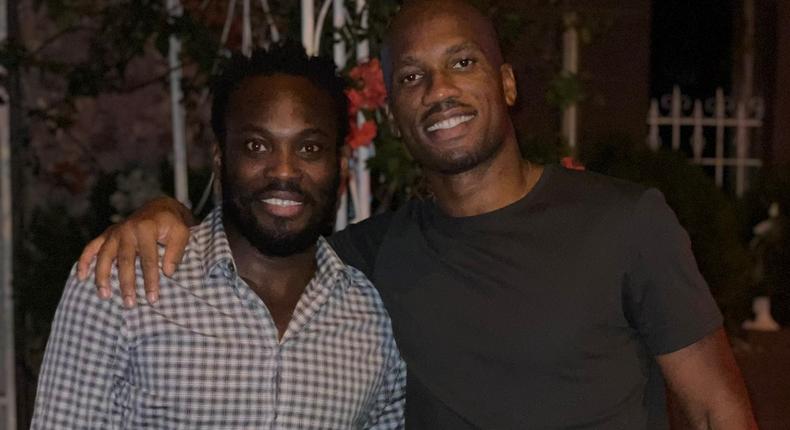 ‘Keep on inspiring the youth’ – Drogba’s message to Essien after meeting him