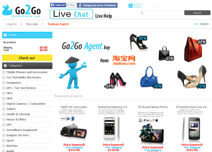 9. go2go.pl - wspominany pośrednik serwisu Taobao.com
