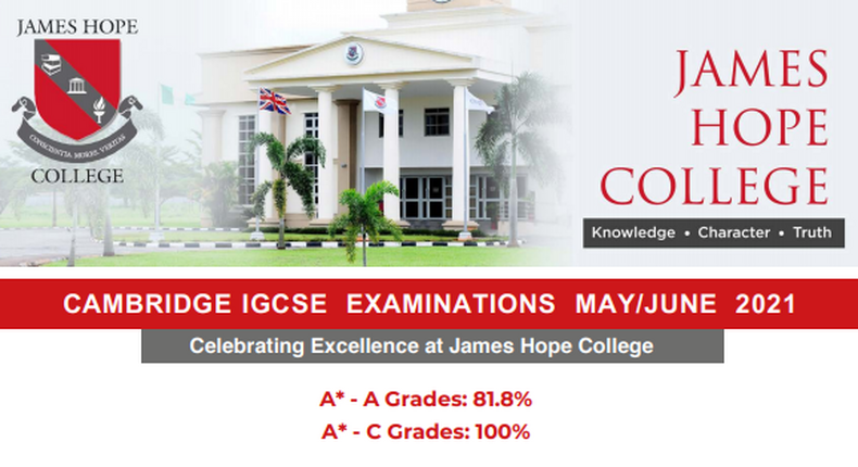 James Hope College stands out with an impressive academic performance in the May/June 2021 Cambridge IGCSE results