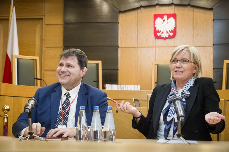 Marzec 2017 r. Mariusz Muszyński i Julia Przyłębska jeszcze w pełnej komitywie. Dziś Muszyński chce usunąć Przyłębską ze stanowiska