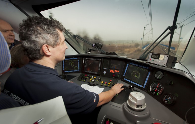 Pociąg Pendolino podczas bicia rekordu prędkości. Fot. Bartłomiej Banaszak/PKP Intercity