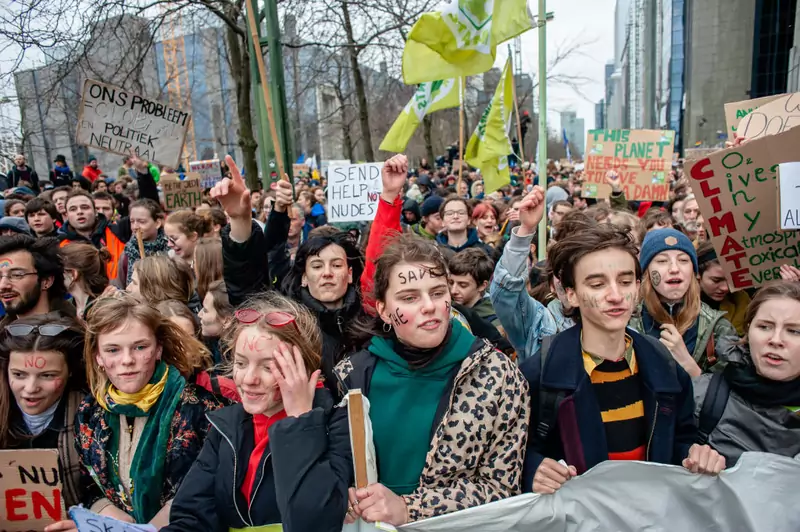 Młodzieżowy Strajk Klimatyczny w Brukseli