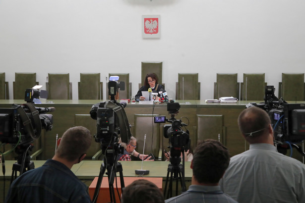 Sędzia Dorota Radlińska na sali Sądu Apelacyjnego w Warszawie