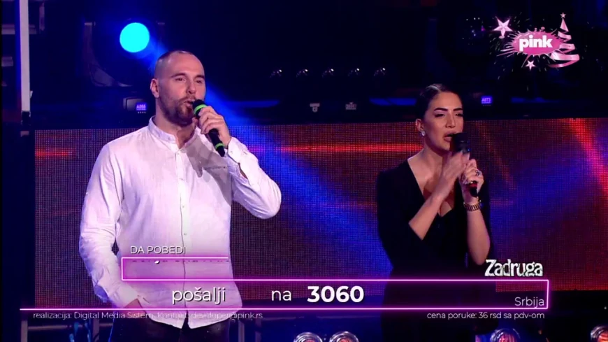 Zvezdan Slavnić i Anđela Đuričić (Foto: Screenshot TV Pink)