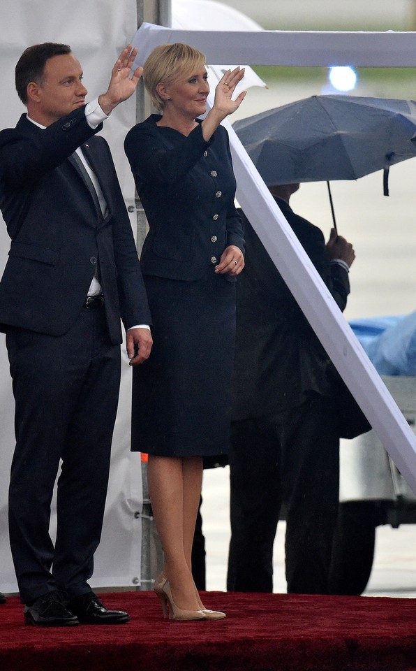 KRAKÓW-BALICE ŚDM 2016 PAPIEŻ FRANCISZEK (Andrzej Duda, Agata Kornhauser-Duda)