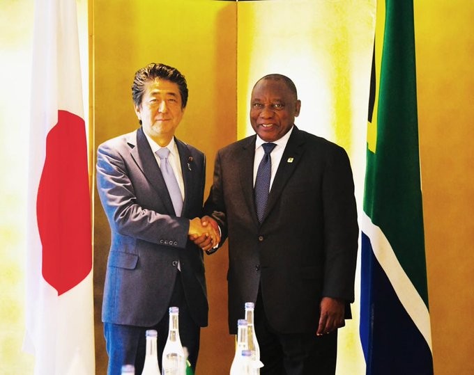 Cyril Ramaphosa held bilateral discussions with Prime Minister of Japan, HE Shinzō Abe