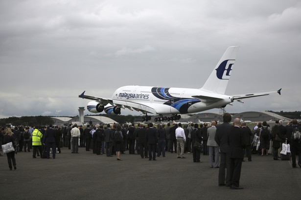 Airbus SAS A380 na targach Farnborough 2012