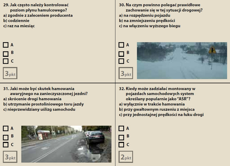 Egzamin teoretyczny na prawo jazdy - zestaw 6