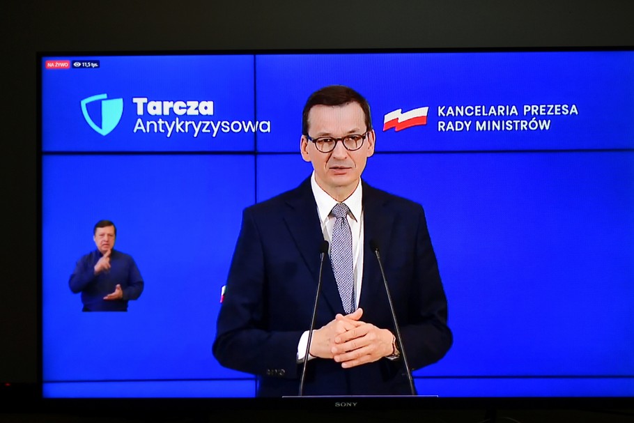 Premier Mateusz Morawiecki ogłasza założenia Tarczy Finansowej