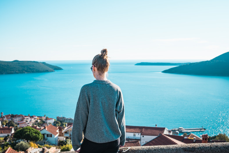 Widok z hiszpańskiej twierdzy w Herceg Novi.