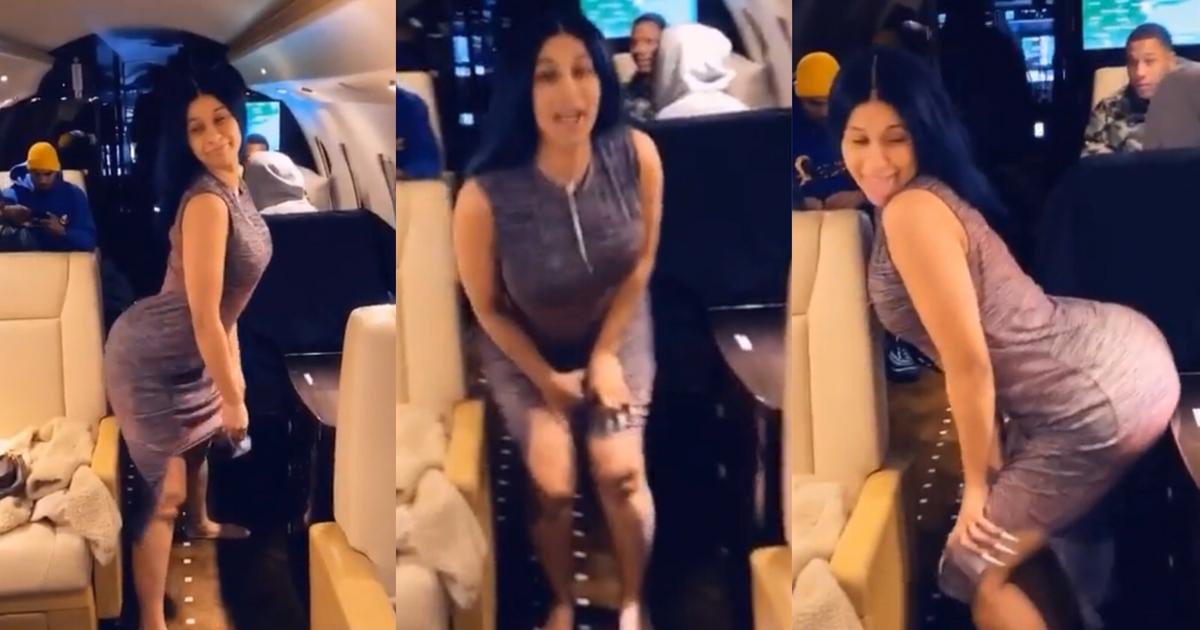 Cardi B Jets Off To Africa Twerks Hard In Her Plane To A Song She Did With Davido Pulse Ghana 
