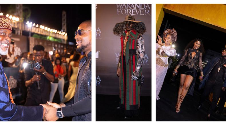 Black carpet moments at the premiere