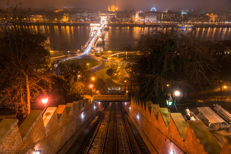 Kolejka zębata na Górę Zamkową w Budapeszcie