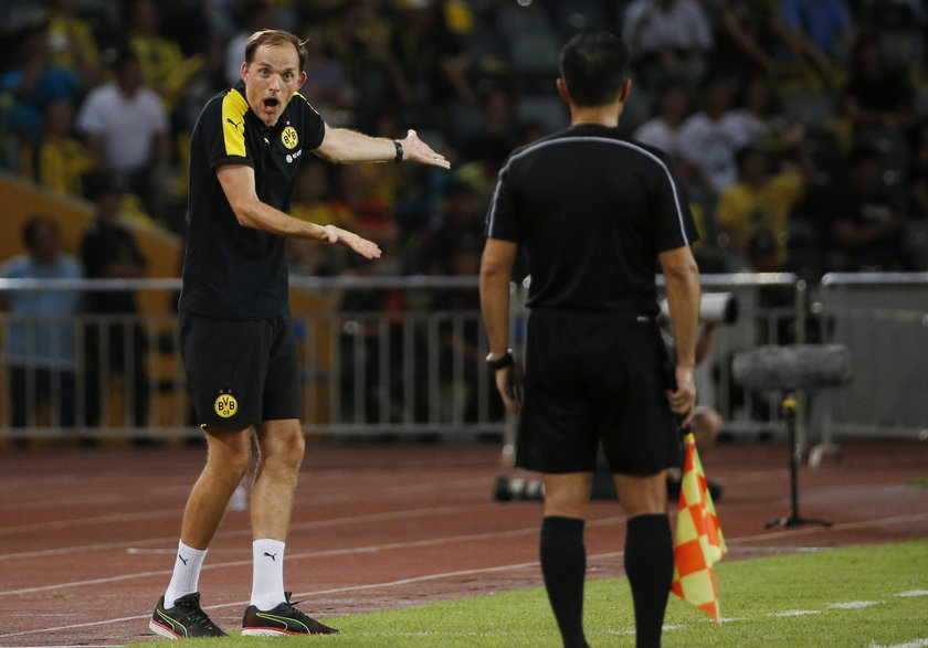 Łukasz Piszczek i Thomas Tuchel przed meczem z Legią Warszawa