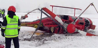 Rozbił się śmigłowiec. Pilot jest ranny