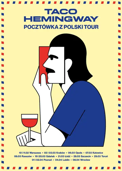 Taco Hemingway - Pocztówka z Polski tour - plakat Michał Loba