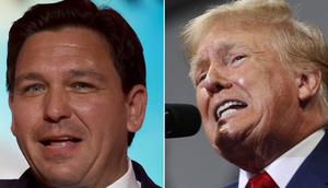 Florida Go. Ron DeSantis (left) and former President Donald Trump appear to be leading contenders for the 2024 Republican presidential ticket.