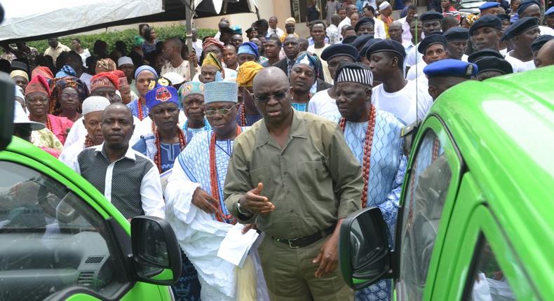 Gov Fayose with stakeholders at the inauguration