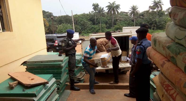 The sensitive materials are being distributed to all the 16 local government areas in Ekiti state ahead of the election day.