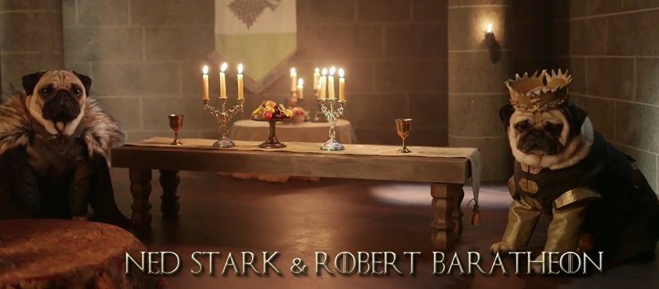 Ned Stark i Robert Baratheon (Źródło: http://www.youtube.com/watch?v=X_-ojMJlFHI)