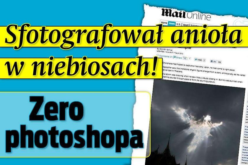 Sfotografował anioła w niebiosach! Zero photoshopa!