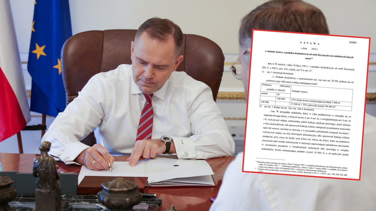 Karol Nawrocki, Prezydent, ustawa, zerowy PIT dla rodzin 2+2